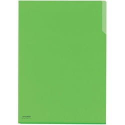 クリヤーホルダー１０　ＰＰ　Ａ４　黄緑×５冊