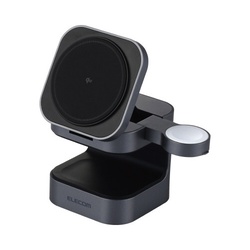 ワイヤレス充電器　Ｑｉ２対応　３ｉｎ１　ブラック