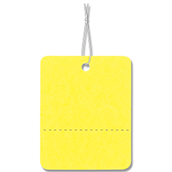 【廃番商品】HEIKO 提札 ミニパック No.524 綿糸付 黄 100枚