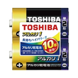 アルカリ１　シュリンクパック　単２形（１０本入）