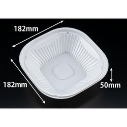 サラダ容器 バイオ リーフボウル 18-18B(50) 白 リスパック