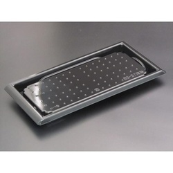 【廃番商品】リスパック 寿司容器 A-PET 板前12-2B 黒 本体