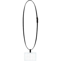 ネックストラップ名札＜アイドプラス＞　黒　５０個