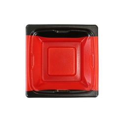 どんぶり容器 MFP角盛重 16-16 本体 フチ黒赤 エフピコ