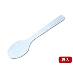 アサヒ徳島 使い捨てスプーン＃130 白 単袋入
