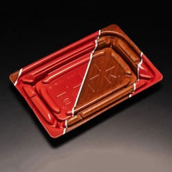 リスパック 弁当容器 バイオデリカ優枠17-11B 本体 K-とうび赤