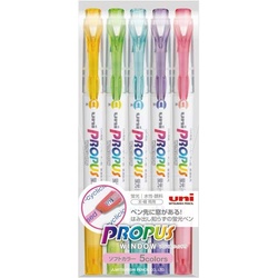 蛍光ペン　プロパスウィンドウ　ソフトカラー　５色
