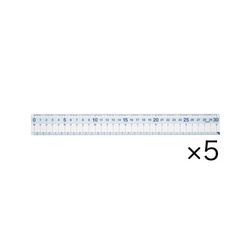 再生ＰＥＴすべり止め機能付直定規　３０ｃｍ×５