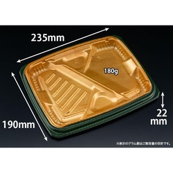 リスパック 弁当容器 バイオ マウント 24-19-2B 本体 カリリ金