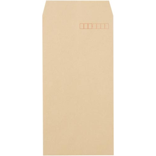 クラフト封筒（テープ付）　長３　８５ｇ　１００枚入