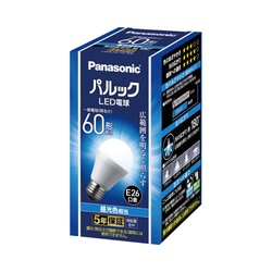 ＬＥＤ一般形電球Ｅ２６　広配光６０Ｗ　昼光色　３個