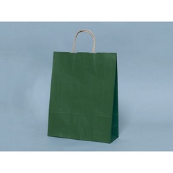 紙手提袋 No.2 グリーン 丸紐 福助工業