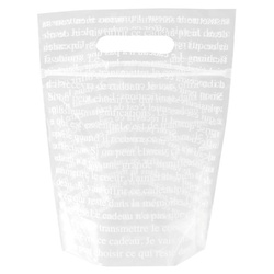 チャック付き袋 フレンチフロストジップ付PEバッグ ホワイト-S(30枚) ヘッズ