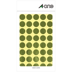 カラーラベル　丸型　１５ｍｍ径　金