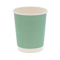 紙コップ エレガントグリーン 無地二重カップ 8オンス 25個/袋