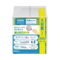 スコッティ　除菌アルコール　パルプ１００枚入×３