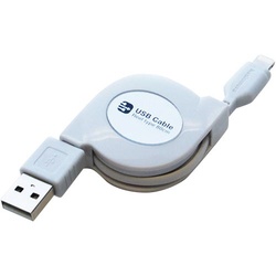 Ｌｉｇｈｔｎｉｎｇケーブル　巻取式　ホワイト