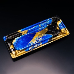 リスパック 寿司容器 バイオPS 美枠寿司 1-5B せんれい青 本体