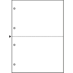 マルチ帳票エコノミー　Ａ４白紙２面４穴　２５００枚
