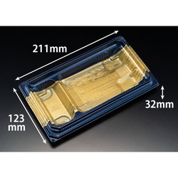 リスパック どんぶり容器 バイオデリカ 枠重 3-2B 本体 K-格式紺