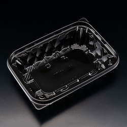 リスパック 惣菜容器 バイオ アソートケース 18-13B(38) 黒 本体
