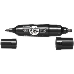 油性マーカー　丸芯ツインマーカー　細・太　黒１０本