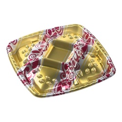 エフピコ オードブル容器 シェルトプラッター角30 本体 エリス赤