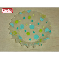 セイコー おかずカップ ラミケースOPP 6F 水玉柄(緑) 500枚