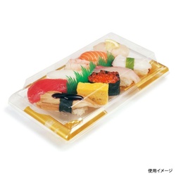 【廃番商品】リスパック 寿司容器 A-PET 板前10B はやて金 本体