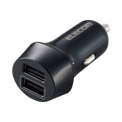 シガーソケット　１２Ｗ　ＵＳＢ×２　ブラック