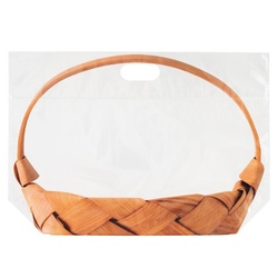 チャック付き袋 フォトプリントジップ付バッグワイド カゴ-L(30枚) ヘッズ