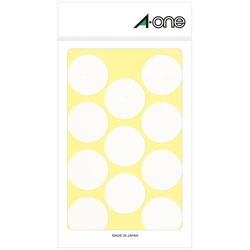 カラーラベル　丸型　３０ｍｍ径　白