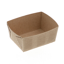 天満紙器 製菓資材 ベーキングトレー CT8734 茶無地 50枚/袋