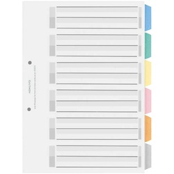 カラー仕切カードＰＰ　Ａ４縦　６山　５組