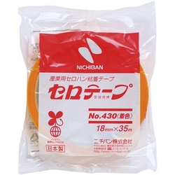 着色セロテープ　黄色　１８ｍｍ×３５ｍ　１０巻