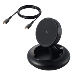 ワイヤレス充電器　Ｑｉ認証　Ｑｉ２　対応　ブラック