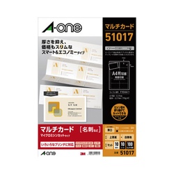 マルチカード兼用スマート＆エコノミー白１０面１０枚