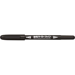プラチナ油性マーカーツイン　細軸　黒　１０本入
