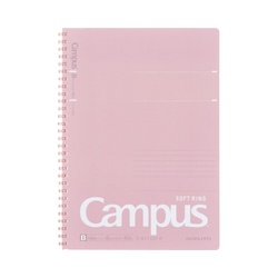 キャンパスソフトリング（ドット罫）セミＢ５　ピンク