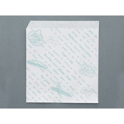 大阪ポリエチレン販売 耐油紙バーガー袋(レシピ柄)グリーン