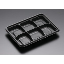 リスパック 惣菜容器 バイオデリカ H-APS55-6B新 黒 本体