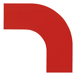 【廃番商品】ラインテープ(コーナー用)　赤　【緑十字 コーナー用ガードテープ（７５ｍｍ幅用） 赤 ＧＴＬ−７５Ｒ １０枚組 屋内用】