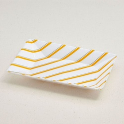 弁当容器 ひらざら 16 ストライプ 青葉紙業