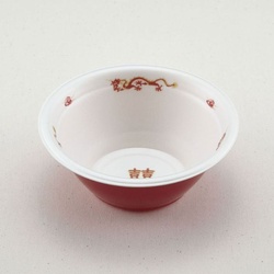 弁当容器 ラーメン 小(本体)耐熱龍外赤(600) 青葉紙業