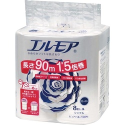 エルモア　１．５倍巻トイレット　シングル９０ｍ×４