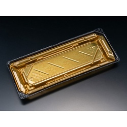 リスパック 寿司容器 バイオPET 美枠寿司 1-5B 箔おし金 本体