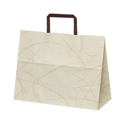 紙手提袋 平紐手提袋 H平32 ゆうび ベージュ パックタケヤマ
