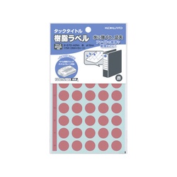 タックタイトル樹脂ラベル丸ラベル直径１５ｍｍ　赤