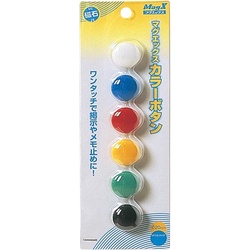カラーボタン　直径２０ｍｍ　色込　６個入