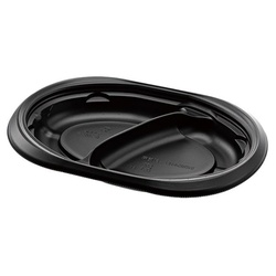 リスパック 軽食容器 バイオデリカ サラエル D24B2S 黒 本体